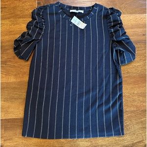 Loft small short sleeve shirt, Navy